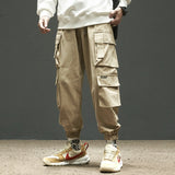 Ribbons Harem Joggers Men Cargo Pants Streetwear 2021 Hip Hop Casual Pockets Track Pants Male Harajuku Fashion Trousers aidase-shop
