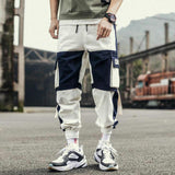 Ribbons Harem Joggers Men Cargo Pants Streetwear 2021 Hip Hop Casual Pockets Track Pants Male Harajuku Fashion Trousers aidase-shop