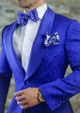 Aidase 2022 Custom size Jacquard Groomsmen white Groom Tuxedos Shawl Lapel Men Suits Wedding Prom Best Man Blazer Jacket with Pants Set aidase-shop