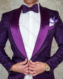 aidase 2022 Custom size Jacquard Groomsmen white Groom Tuxedos Shawl Lapel Men Suits Wedding Prom Best Man Blazer Jacket with Pants Set aidase-shop