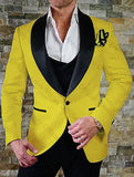 Aidase 2022 Custom size Jacquard Groomsmen white Groom Tuxedos Shawl Lapel Men Suits Wedding Prom Best Man Blazer Jacket with Pants Set aidase-shop