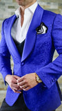 Aidase 2022 Custom size Jacquard Groomsmen white Groom Tuxedos Shawl Lapel Men Suits Wedding Prom Best Man Blazer Jacket with Pants Set aidase-shop