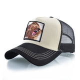 Baseball Caps Men Snapback Hip Hop Hats With Animals Patch Streetwear lovers' Trucker Caps Women Breathable Mesh Visor Bones aidase-shop