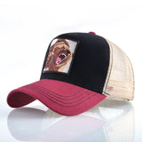 Baseball Caps Men Snapback Hip Hop Hats With Animals Patch Streetwear lovers' Trucker Caps Women Breathable Mesh Visor Bones aidase-shop