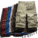 Cargo Shorts Men 2021 Summer Army Military Tactical Homme Shorts Casual Solid Multi-Pocket Male Cargo Shorts Plus Size aidase-shop