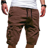 2021 Men's Shorts Cargo Shorts Summer Bermudas Male Flap Pockets Jogger Shorts Casual Working Army Tactical Soft Comfort aidase-shop