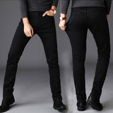 Men Black Jeans 2021 New Fashion High Waist Stretch Washed Denim Pencil Pants Skull Pattern Letter Printed Street Men Trousers aidase-shop