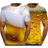 Beer 3D Printed T Shirt Men Funny Novelty T-shirt O-neck Short Sleeve Tops 2021 Summer Unisex Fashion Street Outfit Clothing aidase-shop