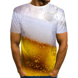 Beer 3D Printed T Shirt Men Funny Novelty T-shirt O-neck Short Sleeve Tops 2021 Summer Unisex Fashion Street Outfit Clothing aidase-shop