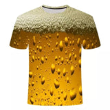 Beer 3D Printed T Shirt Men Funny Novelty T-shirt O-neck Short Sleeve Tops 2021 Summer Unisex Fashion Street Outfit Clothing aidase-shop