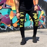 Men Black Washed Jeans 2021 New Fashion Personality Biker Slim Denim Pants Retro Trousers Skull Printed Design Street Jeans aidase-shop