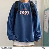 Privathinker Spring Men Casual Sweatshirts Harajuku 1997 Printed Men Oversized Hoodies 2021 Korean Man Casual Loose Pullovers aidase-shop