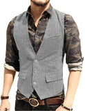 Aidase Army Green Mans Suit Vest Waistcoat V Neck Wool Herringbone Tweed Waistcoat Jacket Slim Fit Gilet Casual Groomman For Wedding aidase-shop