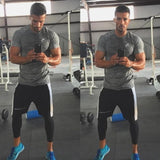 Aidase 2022 Summer Gym Shirt Sport T Shirt Men Quick Drying Running Shirt Men Workout Training Tees Fitness Tops Rashgard T-shirt aidase-shop
