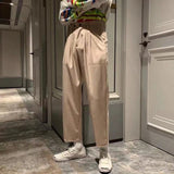 Aidase Korean Style Men's Straight Pants Loose Casual Pants Fashion Three-dimensional Cutting Trousers Mens White Suit Pants aidase-shop