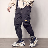 Ribbons Harem Joggers Men Cargo Pants Streetwear 2021 Hip Hop Casual Pockets Track Pants Male Harajuku Fashion Trousers aidase-shop