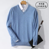 Aidase Super 100% Cashmere Sweater Men Pullover 2022 Autumn Winter Warm Classic V-neck Sweaters Male Jumper Jersey Hombre Pull Homme aidase-shop