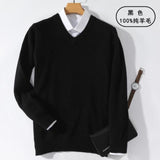 Aidase Super 100% Cashmere Sweater Men Pullover 2022 Autumn Winter Warm Classic V-neck Sweaters Male Jumper Jersey Hombre Pull Homme aidase-shop