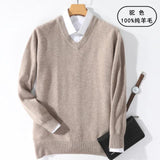 Aidase Super 100% Cashmere Sweater Men Pullover 2022 Autumn Winter Warm Classic V-neck Sweaters Male Jumper Jersey Hombre Pull Homme aidase-shop