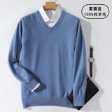 Aidase Super 100% Cashmere Sweater Men Pullover 2022 Autumn Winter Warm Classic V-neck Sweaters Male Jumper Jersey Hombre Pull Homme aidase-shop