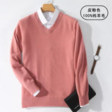 Aidase Super 100% Cashmere Sweater Men Pullover 2022 Autumn Winter Warm Classic V-neck Sweaters Male Jumper Jersey Hombre Pull Homme aidase-shop