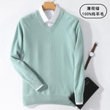 Aidase Super 100% Cashmere Sweater Men Pullover 2022 Autumn Winter Warm Classic V-neck Sweaters Male Jumper Jersey Hombre Pull Homme aidase-shop