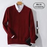 Aidase Super 100% Cashmere Sweater Men Pullover 2022 Autumn Winter Warm Classic V-neck Sweaters Male Jumper Jersey Hombre Pull Homme aidase-shop