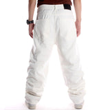 Aidase Mens Jeans Top Rushed Stripe Loose Hip Hop Jeans Men Printed Hiphop Demin Pants Tide Trousers Embroidered Flower Wings aidase-shop