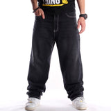 Aidase Mens Jeans Top Rushed Stripe Loose Hip Hop Jeans Men Printed Hiphop Demin Pants Tide Trousers Embroidered Flower Wings aidase-shop