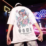Cotton Cool Oversized T Shirt Gothic High Street Hip Hop T-shirt Men Women Summer Blouse Casual Loose Devil Tshirt Streetwear aidase-shop