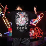 Cotton Cool Oversized T Shirt Gothic High Street Hip Hop T-shirt Men Women Summer Blouse Casual Loose Devil Tshirt Streetwear aidase-shop