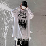 Aidase Autumn High Street Diablo Long-sleeved Men's Fake Two-piece T-shirt Male Students Korean Loose Clothes Trendy Men's Clothing aidase-shop