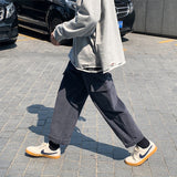 Aidase Vintage Men Corduroy Pocket Baggy Cargo Pants 2021 Joggers Mens Japanese Streetwear Wide Leg Pants Male Korean Trousers aidase-shop