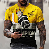 New Men's T-Shirt Summer 3D Printing Short-Sleeved Oversized Short Sleeve Personality Fashion Stitching Pattern T-Shirts For Men aidase-shop