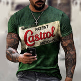 New Men's T-Shirt Summer 3D Printing Short-Sleeved Oversized Short Sleeve Personality Fashion Stitching Pattern T-Shirts For Men aidase-shop
