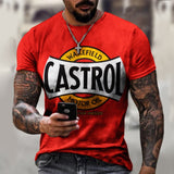 New Men's T-Shirt Summer 3D Printing Short-Sleeved Oversized Short Sleeve Personality Fashion Stitching Pattern T-Shirts For Men aidase-shop