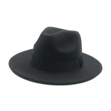 Aidase fedora hat women ribbon band men hats wide brim classic beige white wedding church winter men women's hat 2021 new gorras hombre aidase-shop