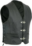 Aidase Mens Leather Vest Cowl Motorcycle Biker Leather Vest Club Vest Chopper Vest aidase-shop