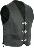 Aidase Mens Leather Vest Cowl Motorcycle Biker Leather Vest Club Vest Chopper Vest aidase-shop