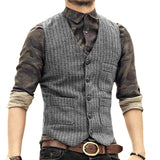 Aidase Men's V-Neck Suit Vests Fashion Formal Slim Fit Business Dress Vest Waistcoat Steampunk aidase-shop