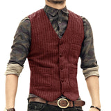 Aidase Men's V-Neck Suit Vests Fashion Formal Slim Fit Business Dress Vest Waistcoat Steampunk aidase-shop