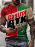 2022 New Men's Casual Round Neck Short Sleeve Harajuku High Street Printed Long Hedging Men's T-shirt Top aidase-shop