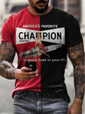 2022 New Men's Casual Round Neck Short Sleeve Harajuku High Street Printed Long Hedging Men's T-shirt Top aidase-shop