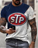 2022 New Men's Casual Round Neck Short Sleeve Harajuku High Street Printed Long Hedging Men's T-shirt Top aidase-shop
