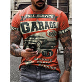 2022 New Men's Casual Round Neck Short Sleeve Harajuku High Street Printed Long Hedging Men's T-shirt Top aidase-shop