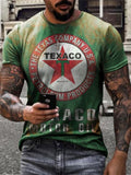 2022 New Men's Casual Round Neck Short Sleeve Harajuku High Street Printed Long Hedging Men's T-shirt Top aidase-shop