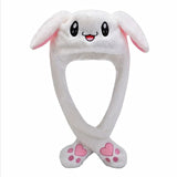 Fashion Rabbit Hat Ear Moving Jumping Hat With Lamp Preppy Style Funny Toys Cap Good Gift For Women Girls Hat Rabbit Hot Sale aidase-shop