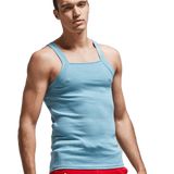 Men's Fashion Vest Home Sleep Casual Men Colete Cotton Tank Top  Solid Cotton Tank Tee Gay  Sexy Top Clothes Sleeveless Garment aidase-shop