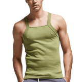 Men's Fashion Vest Home Sleep Casual Men Colete Cotton Tank Top  Solid Cotton Tank Tee Gay  Sexy Top Clothes Sleeveless Garment aidase-shop