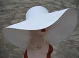 7.1''/18cm Foldable Oversized Huge Wide Brim Sun Beach Hats Straw Summer Wedding Womens Ladies Floppy Party Dressy aidase-shop